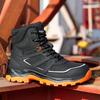Hombre Work Boots Anti Smashing Steel Toe Safety Shoes Men Work Sneakers Indestructible Shoes Puncture-Proof Protective Shoes