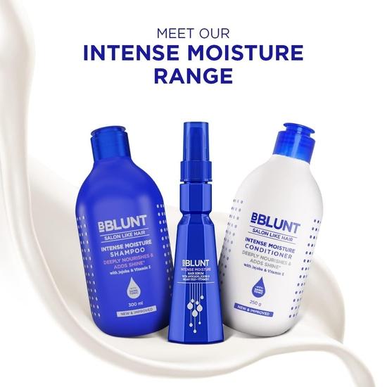 BBLUNT Intense Moisture Natural Hair Shampoo and Conditioner Combo for Women & Men's Dry Hair for Daily Use (300ml + 250g)