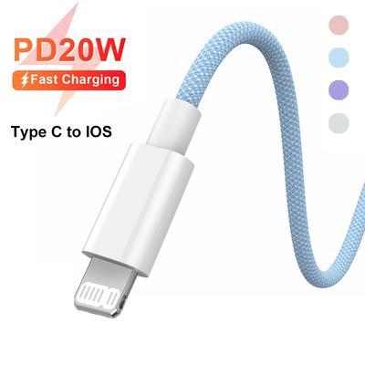 Кабель типа C PD20W для быстрой зарядки и передачи данных для iPhone 14 13 12 11 Pro Max XS XR 6s 7 8 Plus iPad USB C для ios зарядный провод