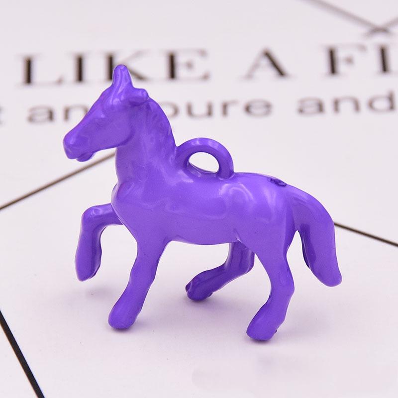 10 шт. Акриловые УФ Глянцевые Цветные 3D Подвески-Шармы в виде Лошади для Изготовления Ювелирных Изделий, Ожерелья, Серег, Браслетов, DIY Аксессуары