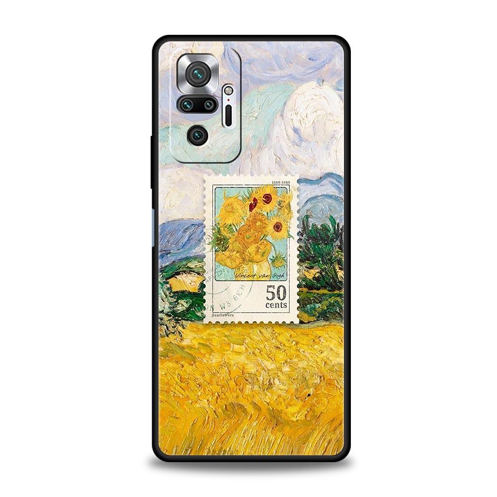 Starry Sky Van Gogh Art Phone Case For Xiaomi Redmi Note 13 12 5G 9S 9 8 10 11 Pro 4G 9T 13C 12C 10C 9C 9A 7 Pro Silicone Cover