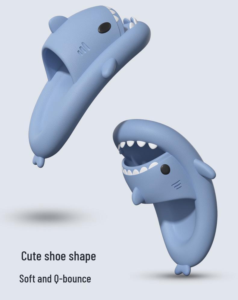 Шлепанцы-акулы на толстой подошве: Забавный дизайн «наступающий на какашку» для мужчин и женщин, в мультяшном стиле для помещений и улицы.