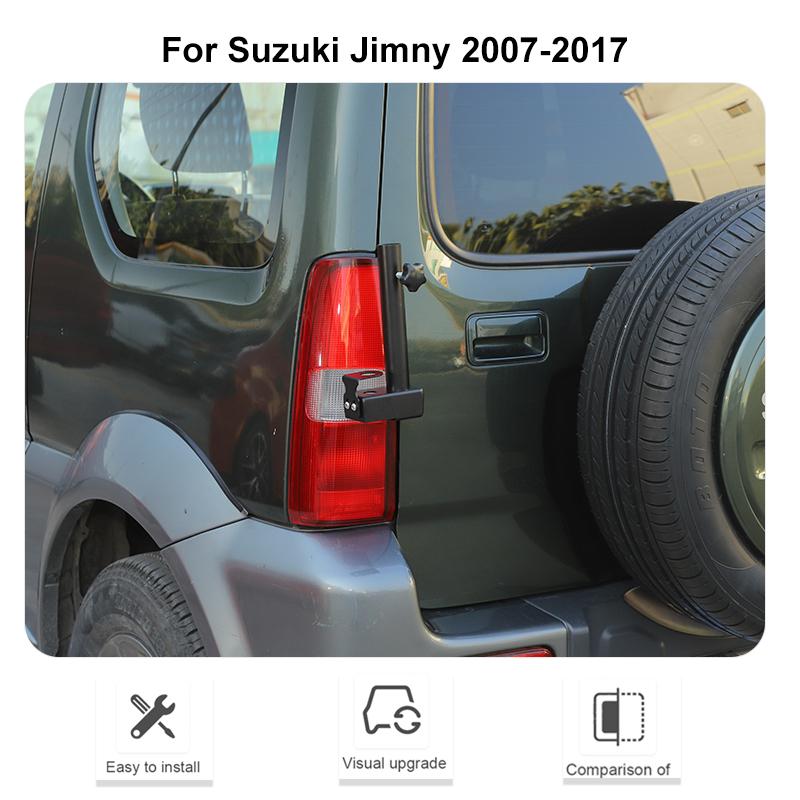 Tailgate Flagpole Antenna Bracket Stand  Fit For Suzuki Jimny 2007-2017 Metal Car Accessories Black