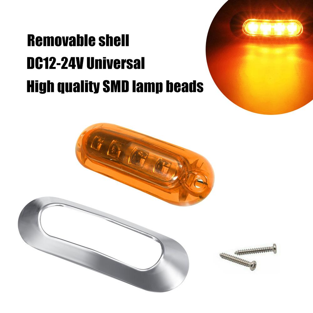 10PCS 12-24V New LED Side Marker Indicator Lights Car Clearance Lamp Boat Navigation Light 7