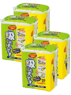 Средство для обработки отработанного масла Eiwa Sangyo 10 шт. x 4 Ширина 12 x Глубина 9 x Высота 1 пакетик впитывает Сделано в Японии Материал, впитывает, наборы, 1,5 см, 130 мл, белый,