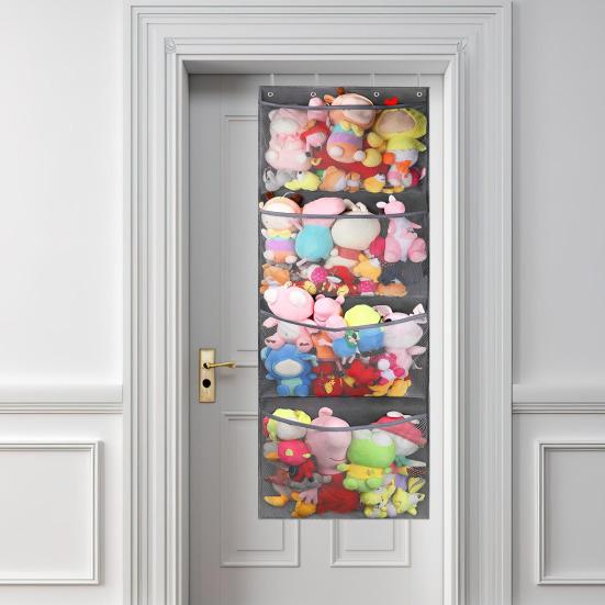 Сумка для хранения плюшевых игрушек-животных, очень большая вместимость, простая установка, дышащая, подвешиваемая, мягкая