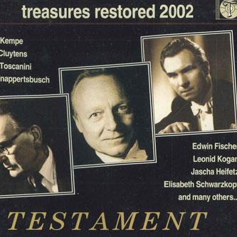 CD VARIOUS - Treasures Restored 2002 SBT2002 TESTAMENT Non Japan Classical Used