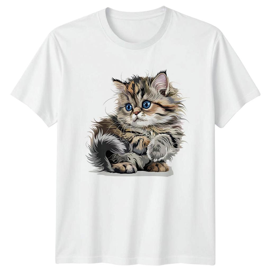 Adorable Fluffy Kitten Easily Distracted TShirt Funny Cat Cats Birthday Gift