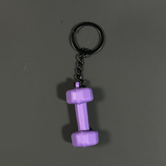 Брелок для ключей в форме фитнес-стакана для воды в форме штанги, дизайн пластины-подвески, напоминание о тренировке, сумка для ключей для бодибилдинга