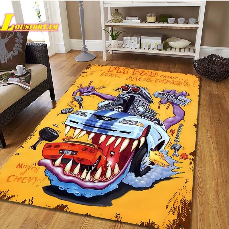 Коврик в стиле крыса в стиле фанк, детский игровой ковер для ползания, ковер для гостиной, спальни, кухни, ванной комнаты, балкона, противоскользящий коврик, реквизит для фотосъемки