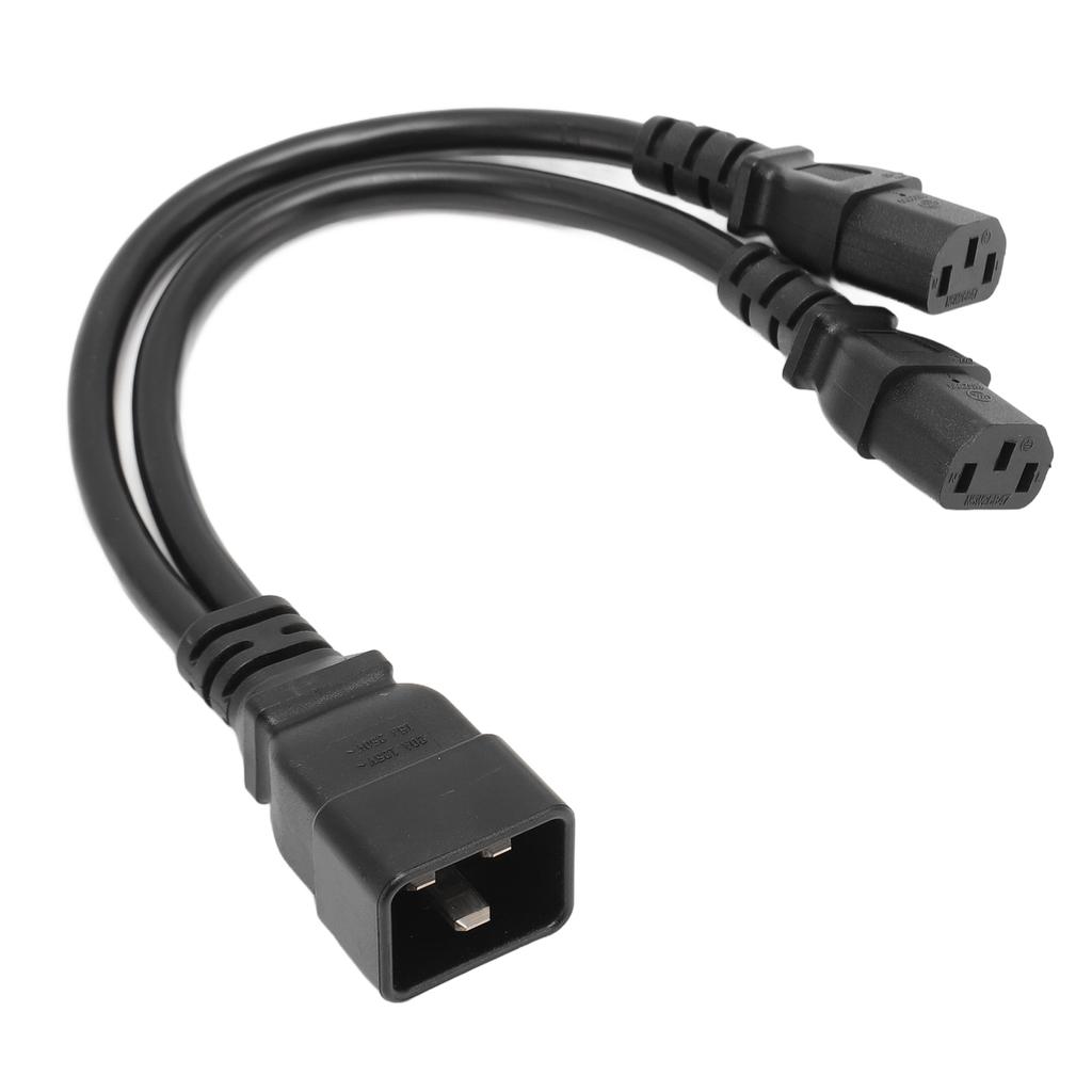 IEC320 C20 To Dual C13 Splitter Power Cord IEC320 C20 Male To IEC320 C13 Female Y Splitter