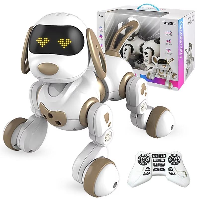 2024 New Child Educational Learning Toy RC Robot Electric Smart Pet Dog LED Light Gesture Sensing Dialogue Singing Dancing Robot Pet Dog