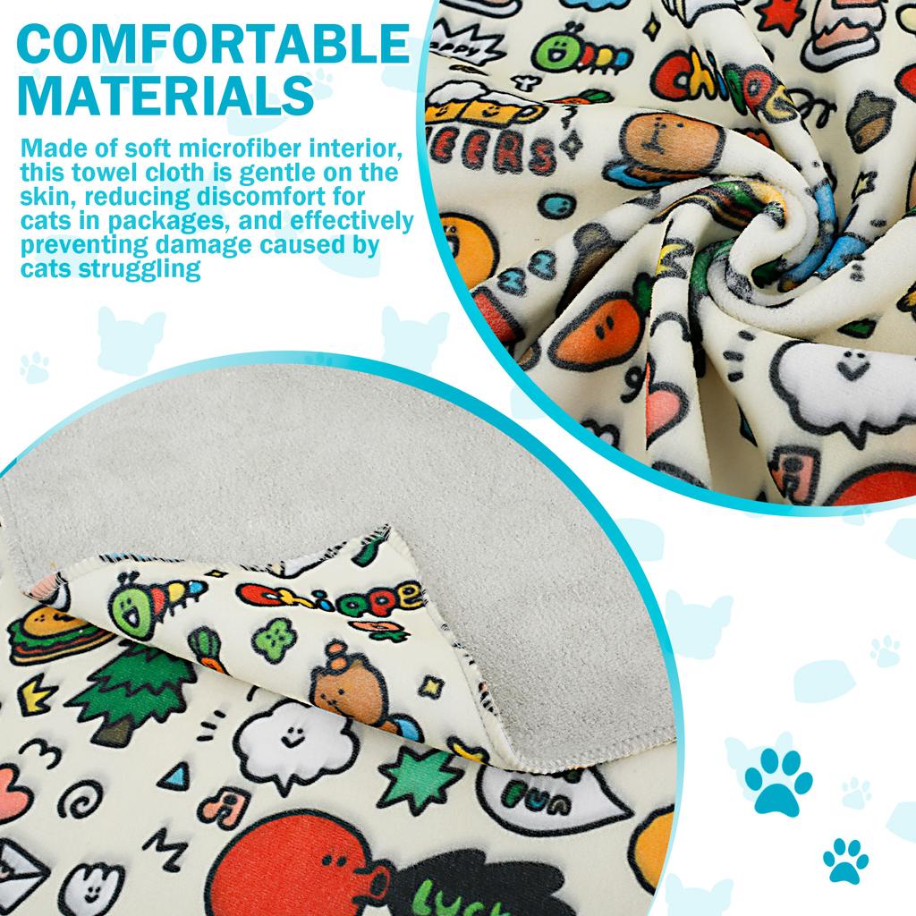 Cat Fixed Cloth Grooming Pet Wrap Self Adherent Anti Scratch Anti Bite Nail Clippers Injections Wrap Fabric Fixed Cloth Bag