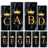 Letter Alphabet Crown A-J Cover Phone Case For Huawei Y5 Y6 Y7 Y9S P Smart Z 2019 Honor 10 Lite 9 20 9X 8S 8X 8A Pro 7A 7X Coque