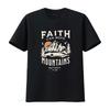 Unisexs Faith Can Move Mountains T Shirt Unisex Camping Hiking Outdoor Adventure Christian Tops Black 2xl Vintage Washed