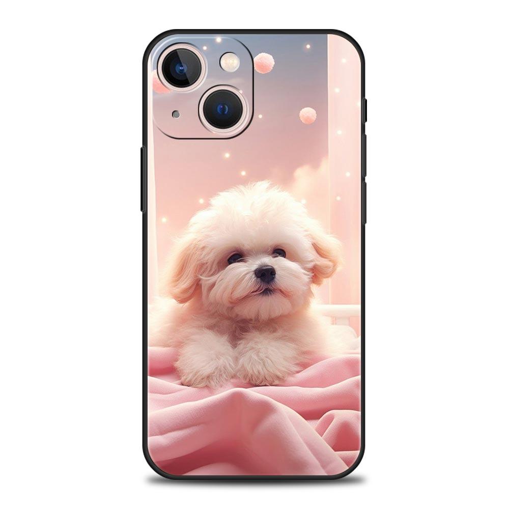 Милый Маленький Песик Чехол для Телефона для iPhone 17 16 15 14 13 12 11 Pro Max 17 Air Plus Ударопрочный Мягкий TPU Чехол Fundas Capas Сумки