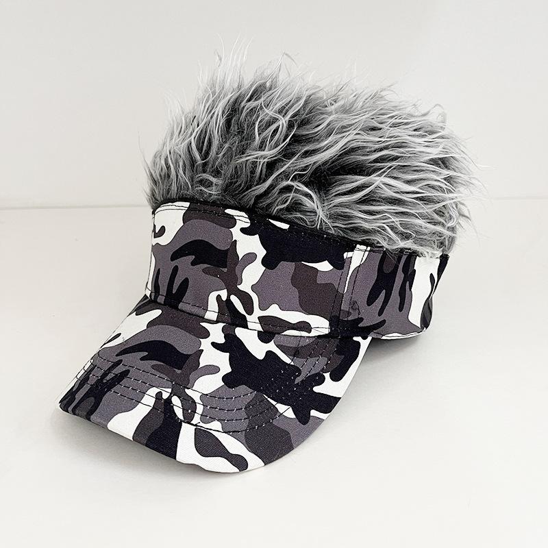 Fashion American flag simulation wig baseball cap European and American street personality wide brim cap batch