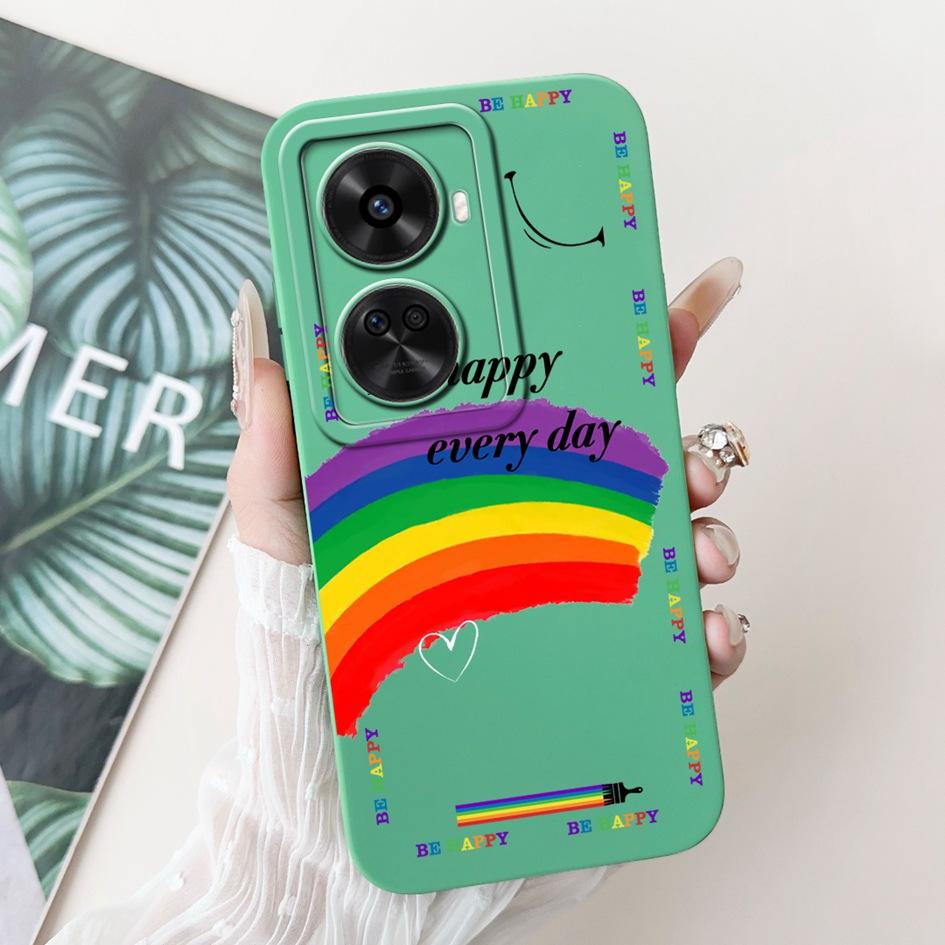 Nova 12 SE Case For Huawei Nova 12 SE Cover 2024 Fashion Painted Liquid Silicone Anti-Fall Protective Bumper For Nova 12SE Funda