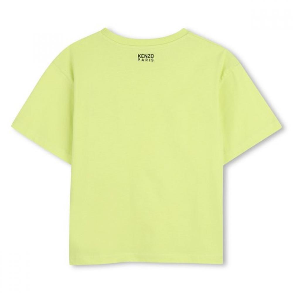 Kenzo Kids Eden Jungle ElephanT PaTch ShorT Sleeve T shirT 26ss z265agT323
