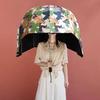 Inventation Print Shoulder Strap Outdoor Rainproof Cap Hat Shape Umbrella Kids