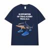 Funny Running Shark Meme T Shirt Supporter of Tralalero Tralala Graphic T-shirt Men Women Clothing Humor Casual Comfort T Shirts