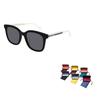 Gucci Elegant Statement Plate Frame Square Sunglasses Men's Black