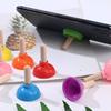 EVKILKJS 6PCS Toilet Plunger Shape Phone Holder Mini Colorful Plunger Holder Sucker Stand for Supporting Cellphone, Moblie Phone