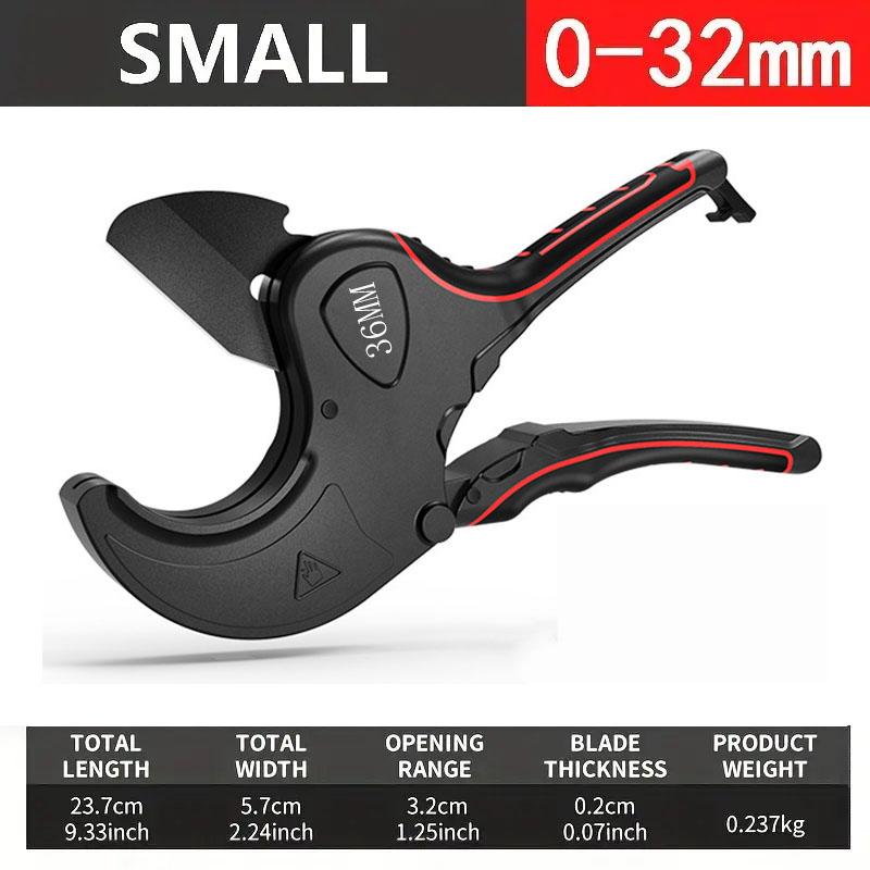 1pc Water Pipe Scissors Professional Hot Melt Pipe Scissors Pvc Pipe Cutter Pipe Self-locking Ratchet Pipe Knife Hand Tools