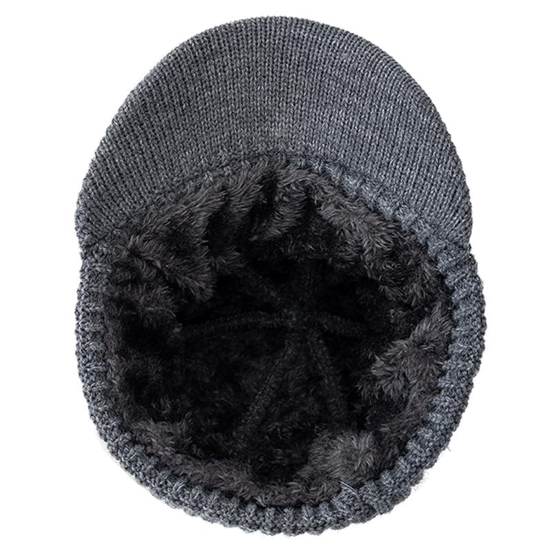 Unisex Winter Hat Plush Fleece Lined Warm Cap Stylish Soft Beanie Hat For Men Women Outdoor Knitted Hat