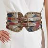 PU Leather Rivet Belt Adjustable Wide Waistband Elegant Pu Leather Corset  Ladies