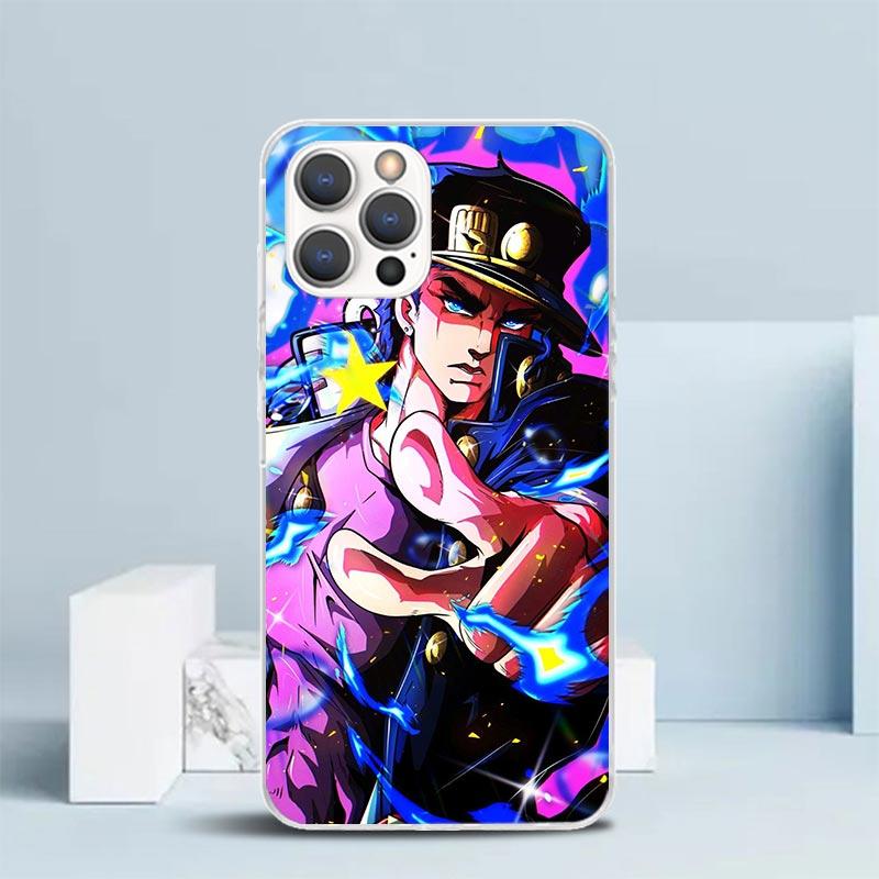 Чехол для телефона JoJo's Bizarre Adventure Kujo Jotaro Для iPhone 16 17 Air 16E 15 14 Plus 13 Mini 12 11 Pro Max 7 8 + SE 2020 Мягкий ТПУ