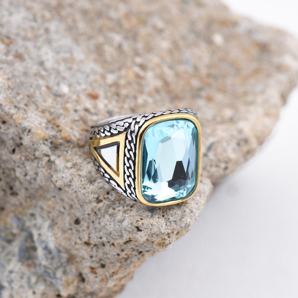 R3427 Мужские высококачественные кольца из нержавеющей стали 316L с ониксом разных форм, трендовые украшения