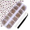 About 3000 Pcs Pearl+steel Balls Set Nail Charm White Half Round Pearl 1/1.2mm Steel Ball DIY Fairy Nail Art Jewelry Accessories