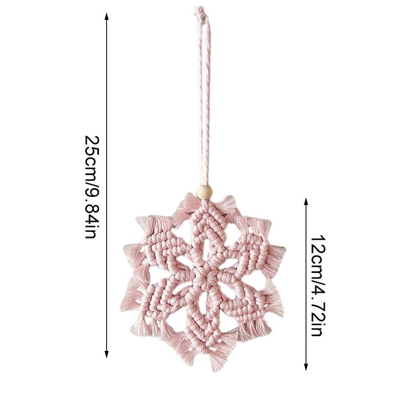 Bohemian Cotton Rope Home Fun Decoration Knitted Snowflake Pendant