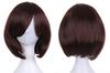 Pumpkin Parade Wig Set Short Bob Medium Full with Stand Natural Brown 3-piece