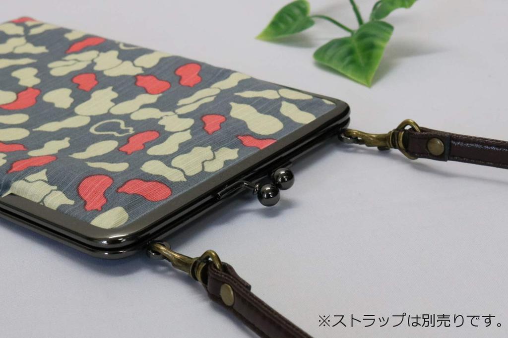 Сделано в тонком футляре Госюинчо с застежкой x Тыква Серый Кёсуке, Япония, Застежка, Хлопок, 23,5 14,5 см, Дизайн,