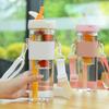 Water Bottle with Straw Food Grade Shatter-Proof Leak Resistant Wide Mouth Water Tumbler Fruit Infuser Water Bottle