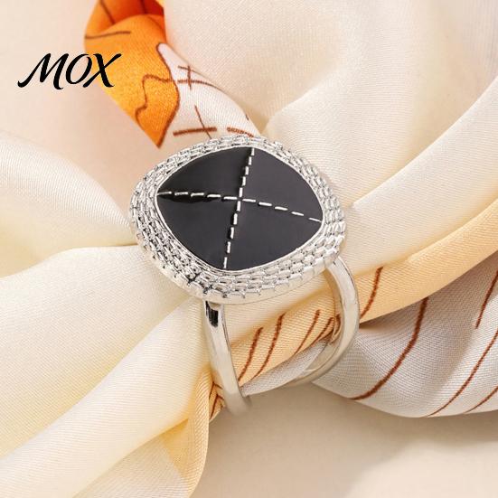 Commuting Style Scarf Button Geometric Button, Rounded Square Fastener, with Braided Edge Design, Firm Locking Clasp Minimalist Smooth Buckle
