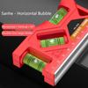 Магнитный уровень-торпеда и линейка, пузырьки 180/90/45/45 градусов, горизонтальная линейка-уровень для деревообработки