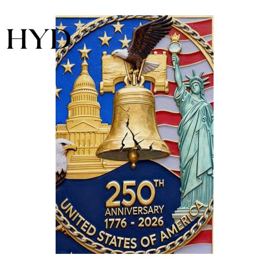 Porch Patriotic Flag 250th Anniversary America Garden 250 Years of Freedom Banner 4th July Yard Sign for Independence Day Memorial Gift American