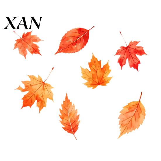 No Glue Window Sticker Watercolor Maple Leaf Static Cling Sticker, Removable & Decal Adhesive Home Decor, Decorative Glass for Bedroom and Balcony