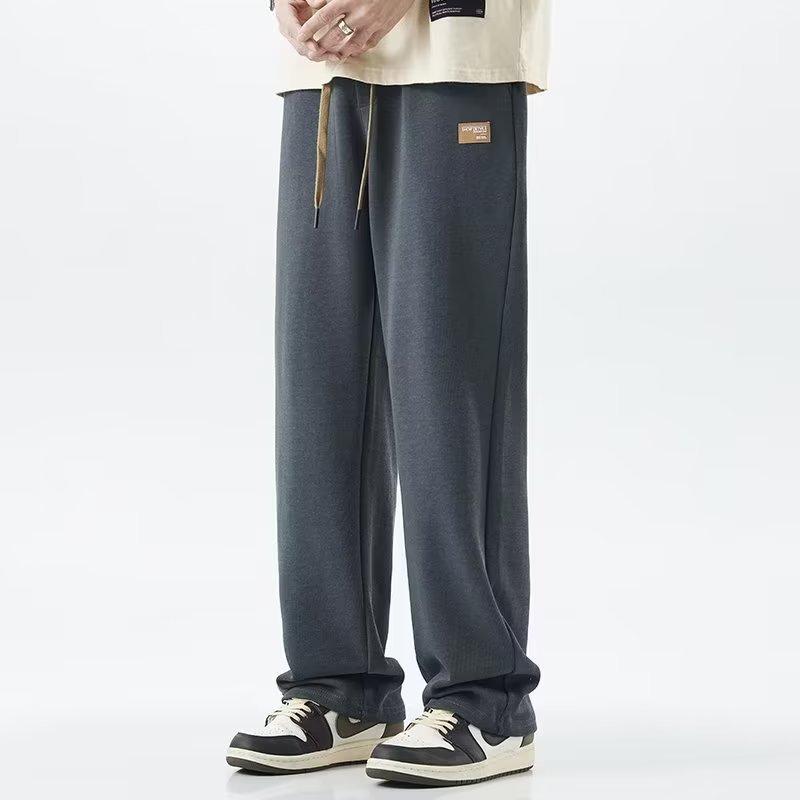 Прямые повседневные брюки мужские осенние новые свободные прямые драпирующиеся модные трендовые спортивные брюки