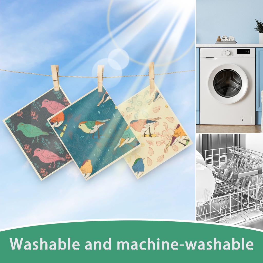 10 шт. Кухонные полотенца для посуды Абсорбирующие шведские салфетки для посуды Многоразовые полотенца для посуды Чистящие салфетки для посуды Кухонная утварь Столешница