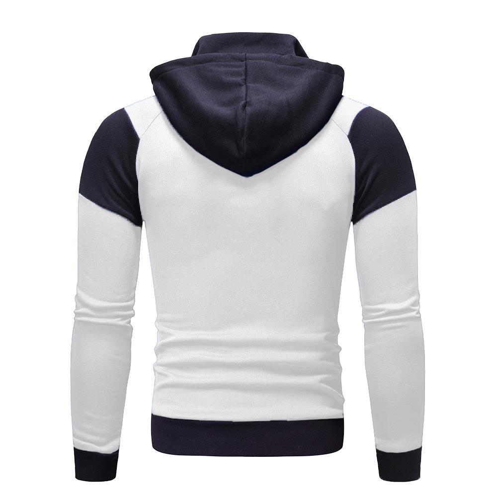 Men's Color-Block Double Zipper Hoodie – Casual Sportswear