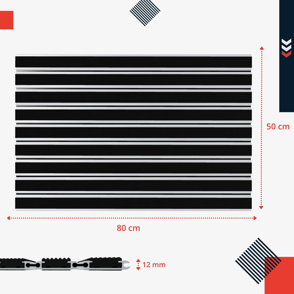 Aluminum System Rubber Doormat C12 80X50
