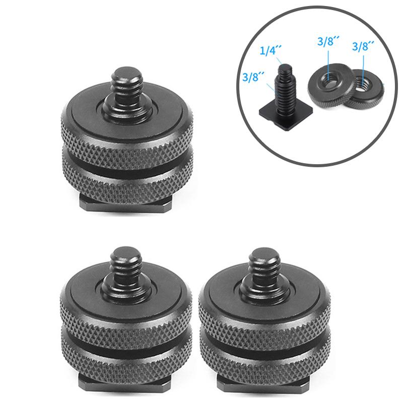 1/4-дюймовый винт для крепления штатива с двойным слоем для крепления адаптера вспышки «горячий башмак» Аксессуары для фотостудии