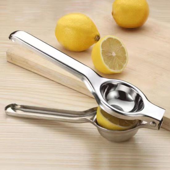 Manual Lemon Juicer Fruit Squeezer Comfortable Grip Stainless Steel Easy To Clean Seedless Lemon Squeezer