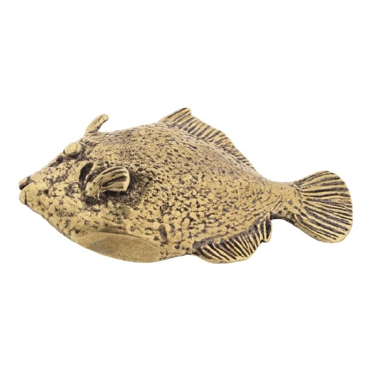 Металлическая миниатюрная фигурка осетра, антикварная скульптура животного, декоративное произведение искусства, украшение для полки, стола, для подарка