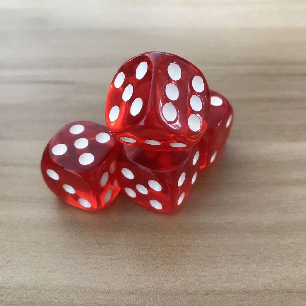 Игровые игрушки 19 мм Игральные кости для игр Настольные игры Квадратные кости Прозрачные кости D6 Кости 6-гранные кости