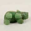 Fashion Ornaments Aventurine Green Jade Stone Hand Carved Natural Craving Elephant Statue Decor Car Decoration Supplies Easy Accessibility